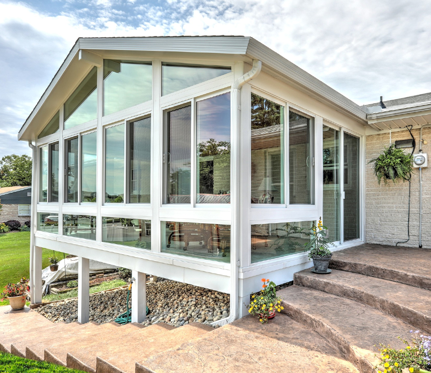 Outside view of a sunroom